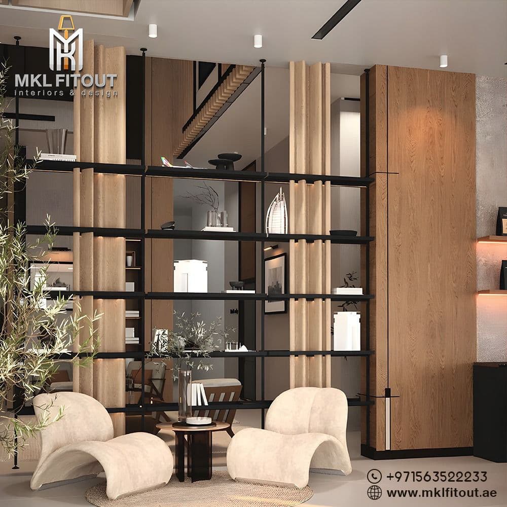 Modern living room with clean lines