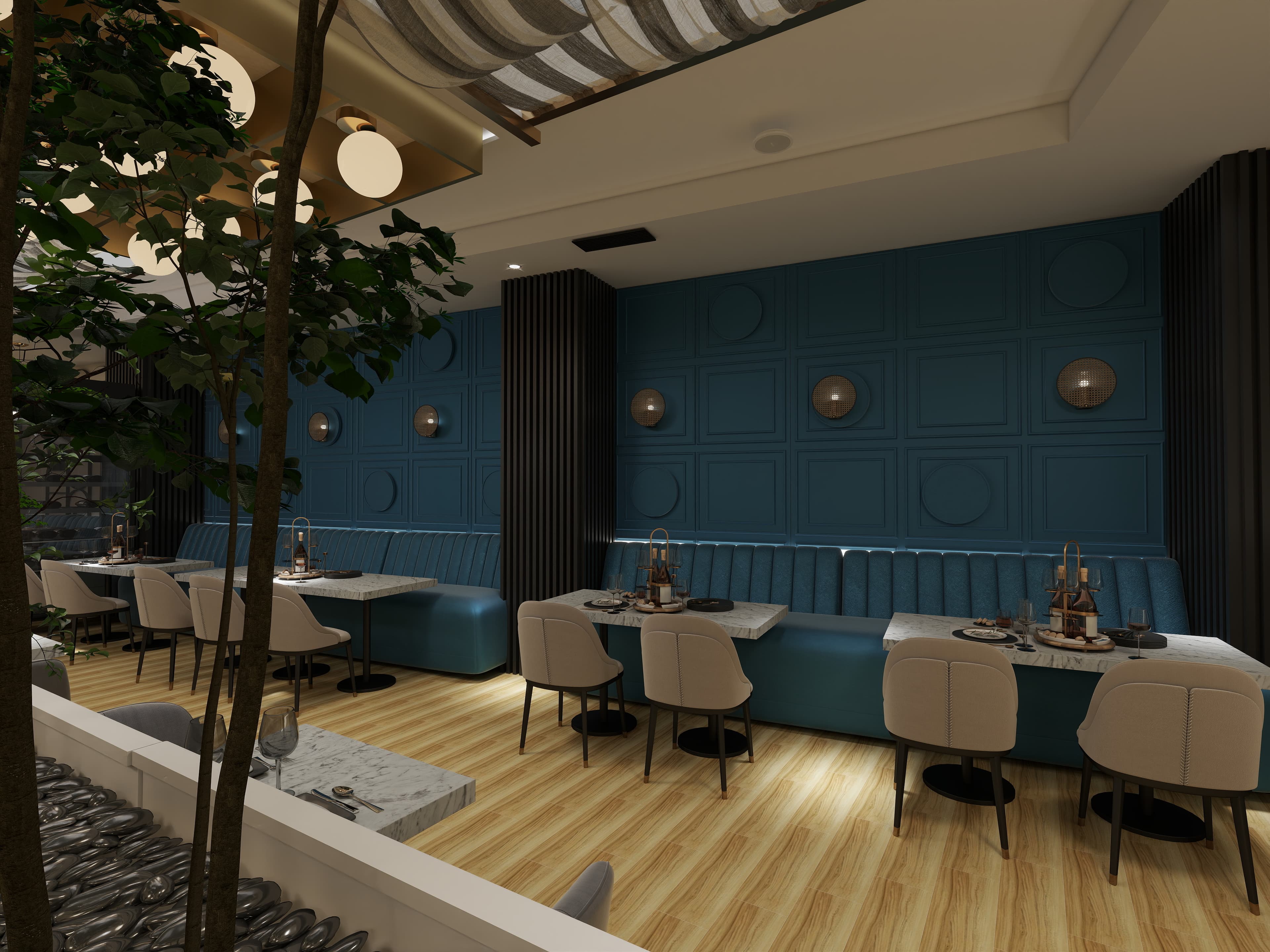 Luxury minimalist apartment interior